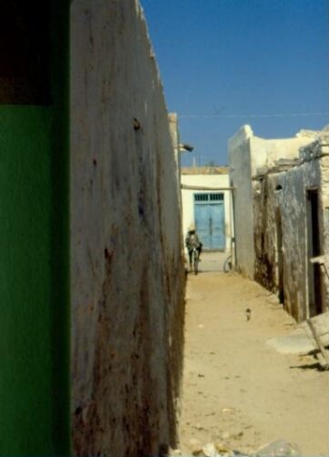 Ruelles du quartier de la hara Kebira, Djerba, Tunisie